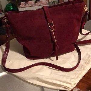 Stella & Dot Covet suede Sunday bag